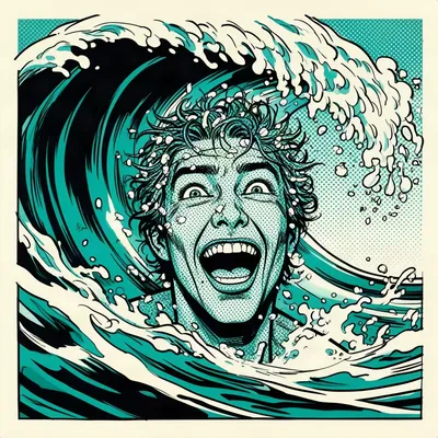 Pop Art Storm Surfer