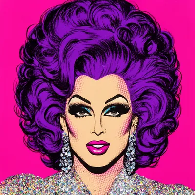 Violet Glamour Pop Art Avatar