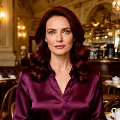 Elegant Budapest Cafe Woman