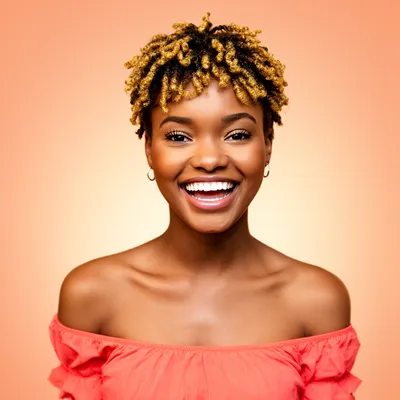Ghanaian Woman Golden Twisted Hair