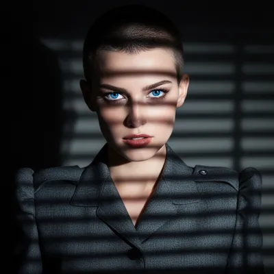 Noir Buzz Cut Portrait