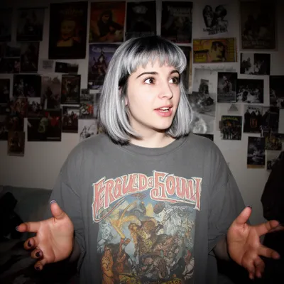 Silver-Haired Gen Z Portrait