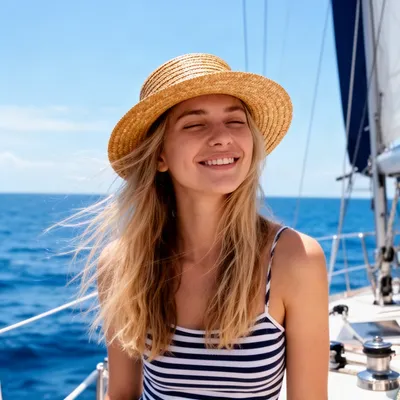 Sailboat Woman Portrait