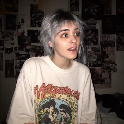 Silver Hair Urban Portrait