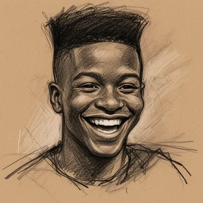 Joyful Sketch Portrait