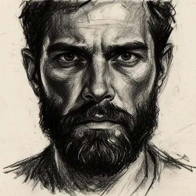 Intense Bearded Portrait