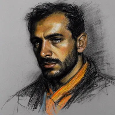 Charcoal Shadow Portrait