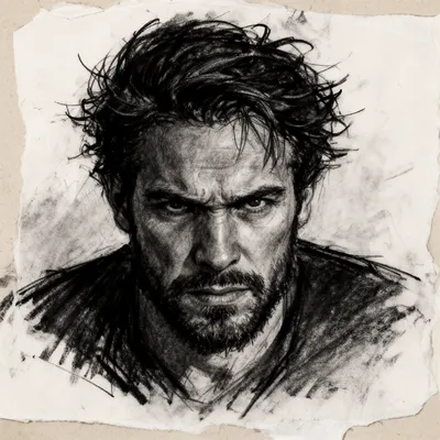 Charcoal Sketch Man