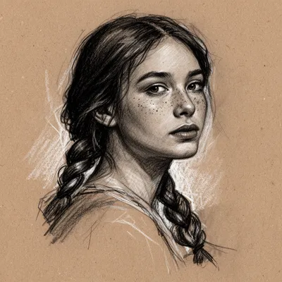 Fishtail Sketch Portrait