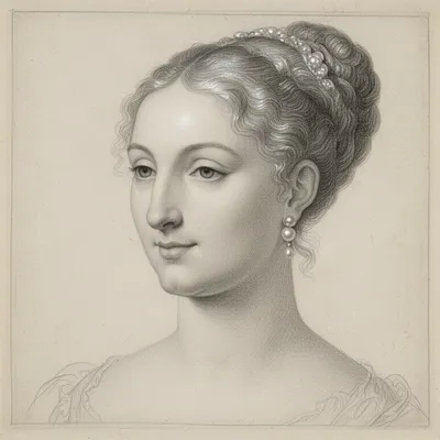 Elegant Silverpoint Sketch