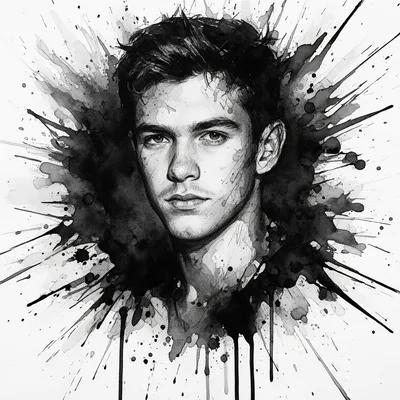 Ink Splatter Portrait