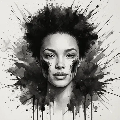 Ink Splash Creative Portrait