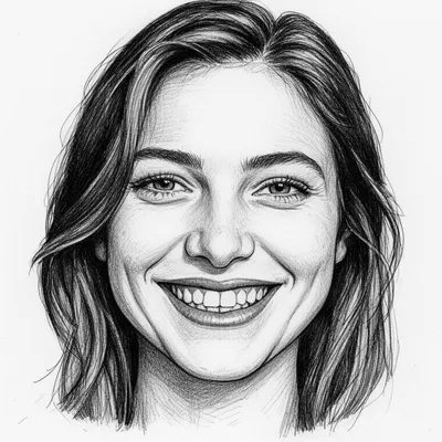 Gap-Toothed Portrait Sketch
