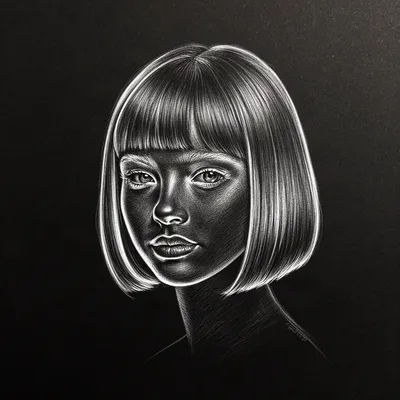 Gel Pen Sketch Portrait