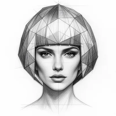 Geometric Bob Portrait