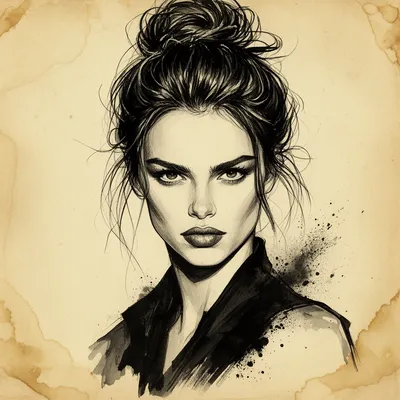 High Fashion Sketch Portrait