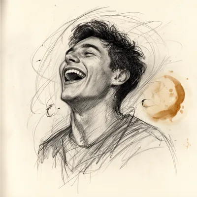 Laughing Man Sketch