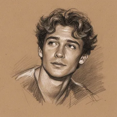 Kraft Paper Sketch Portrait