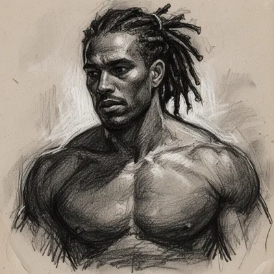 Dreadlock Warrior Sketch