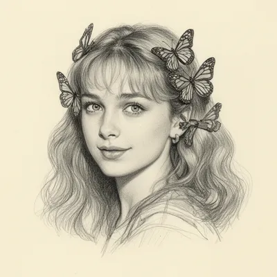 Butterfly Clip Nostalgia Portrait