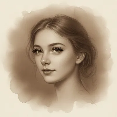 Sepia Sketch Portrait
