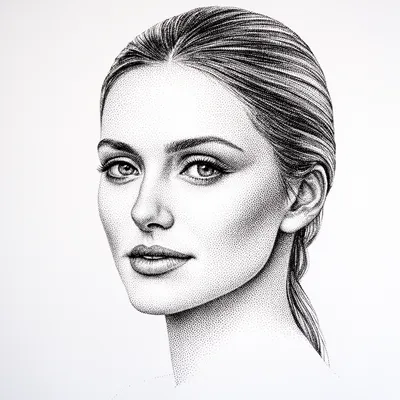Stipple Portrait Woman