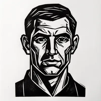 Woodcut Sketch Portrait