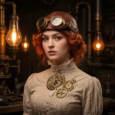 Steampunk Aviator Woman