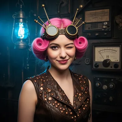 Steampunk Pink Hair Avatar