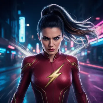 Crimson Speedster Heroine