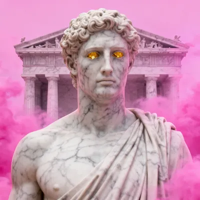 Marble Vaporwave Statue