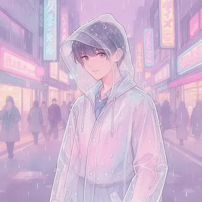 Neon Rain Vaporwave