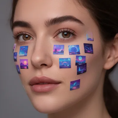 Holographic Vaporwave Portrait