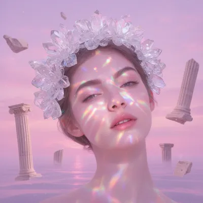 Crystal Vaporwave Goddess