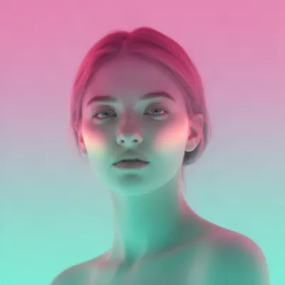 Vaporwave Gradient Woman
