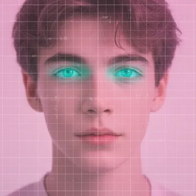 Vaporwave Grid Avatar
