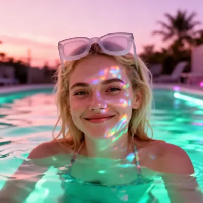 Vaporwave Pool Lounger