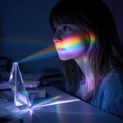 Vaporwave Prism Light Portrait