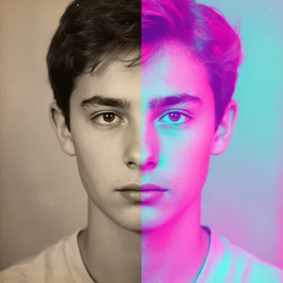 Timeslice Vaporwave Portrait