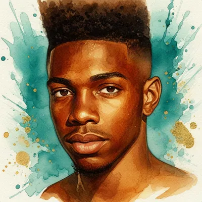 Bold Watercolor Portrait
