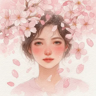 Cherry Blossom Watercolor