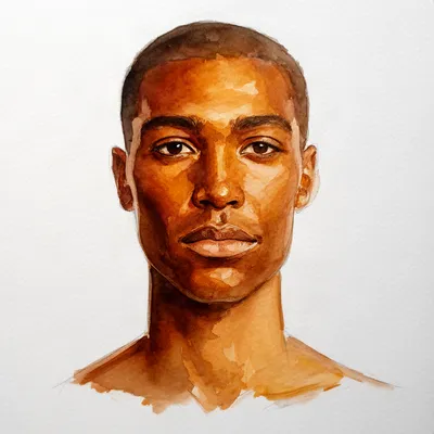 Confident Watercolor Portrait