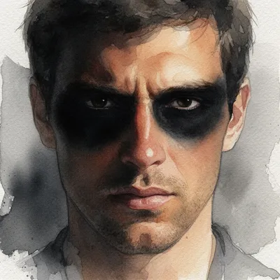 Watercolor Shadow Portrait