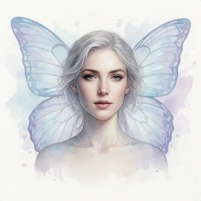 Ethereal Butterfly Wings Watercolor Avatar