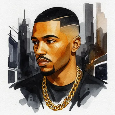 Urban Watercolor Portrait