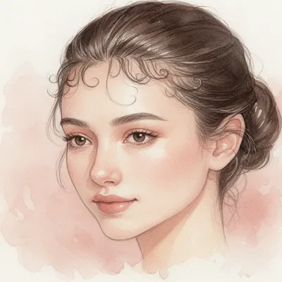 Watercolor Portrait Whisper