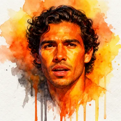 Latino Watercolor Portrait