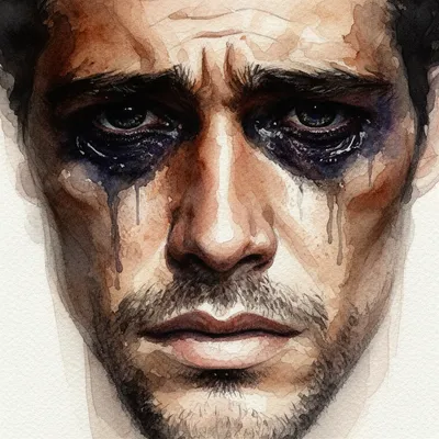 Emotional Watercolor Man