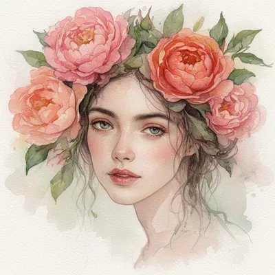Botanical Bloom Portrait