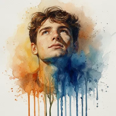 Watercolor Portrait Drift